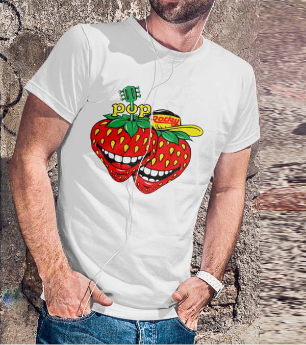 Pop Rocky Strawberry Guitar Grin T-Shirt