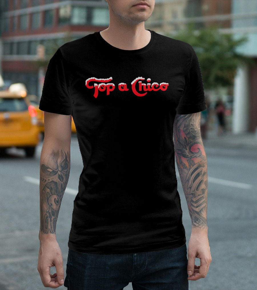 Top a Chico Christmas Santa-Themed Typography T-Shirt
