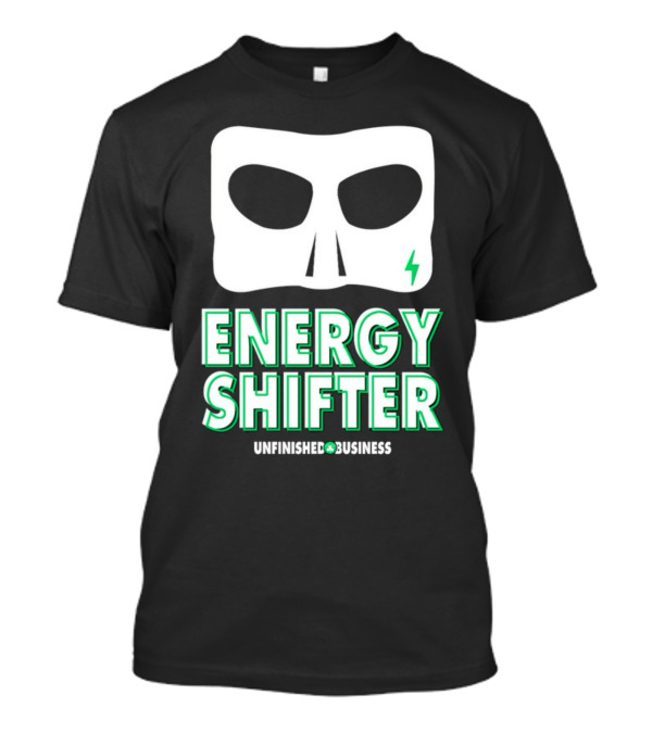 Energy Shifter Unfinished Business Mask With Lightning Bolt T-Shirt