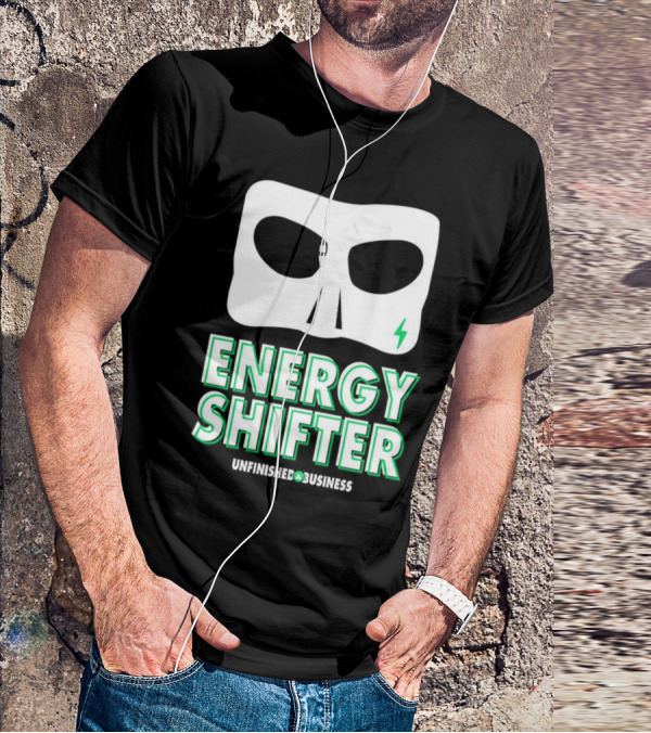 Energy Shifter Unfinished Business Mask With Lightning Bolt T-Shirt
