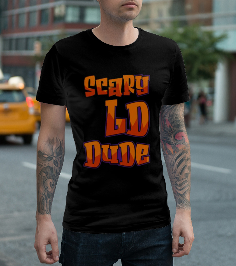 Scary LD Dude Retro Font T-Shirt