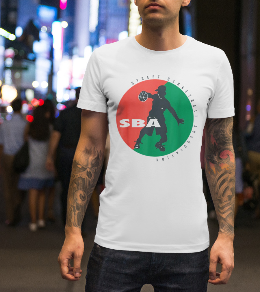 Street Basketball Association SBA Logo Circle T-Shirt