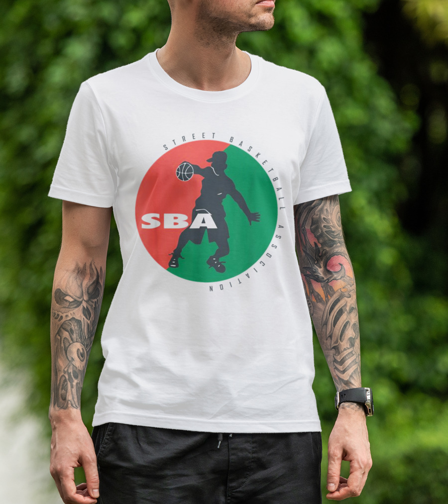 Street Basketball Association SBA Logo Circle T-Shirt