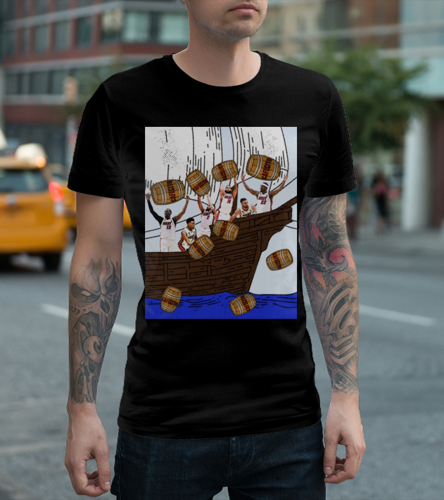 Miami Heat Cafecito Party Ship Adventure Before Flight to Denver T-Shirt
