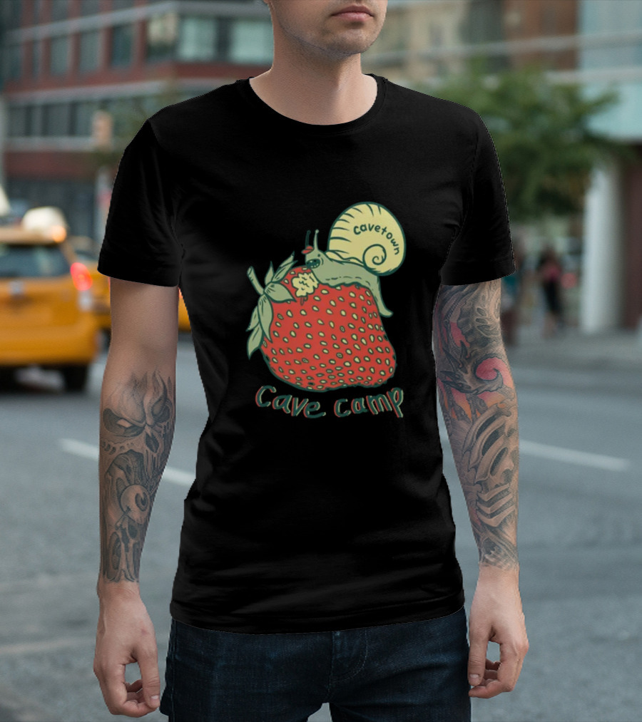 Cavetown Hungry Snail Strawberry Cave Camp T-Shirt