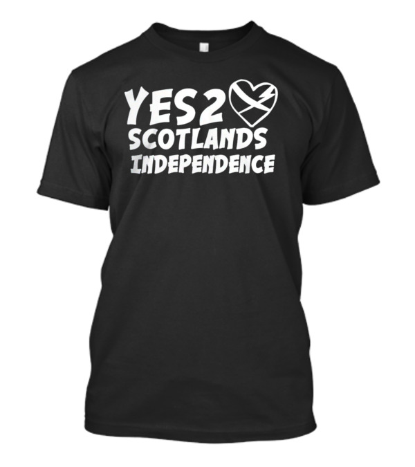 Yes 2 Scotlands Independence Heart T-Shirt