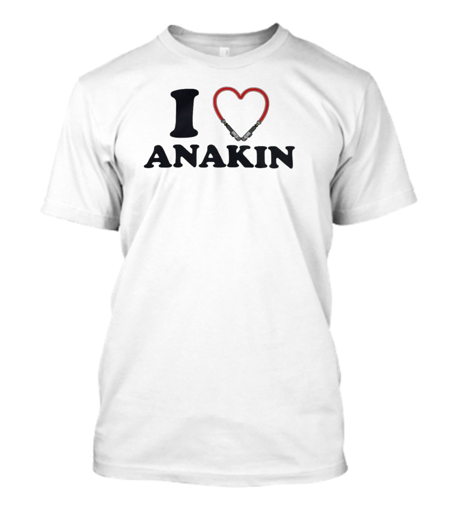 Hoesforclothes I Love Anakin Lightsaber Heart T-Shirt