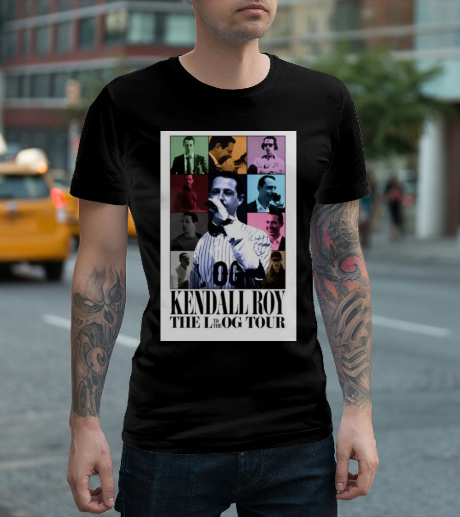 Kendall Roy The L To The OG Tour Multicolor Collage T-Shirt