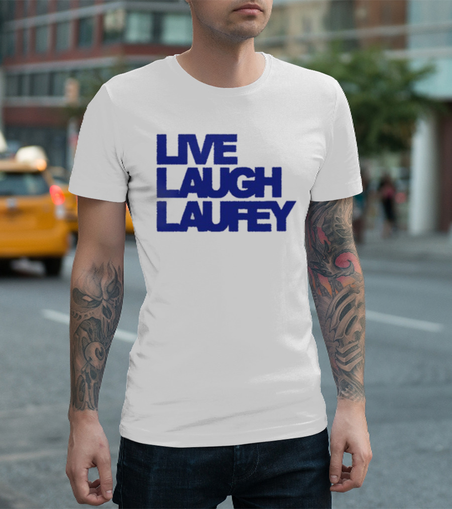 Laufeymusic Live Laugh Laufey Iconic Blue Text T-Shirt