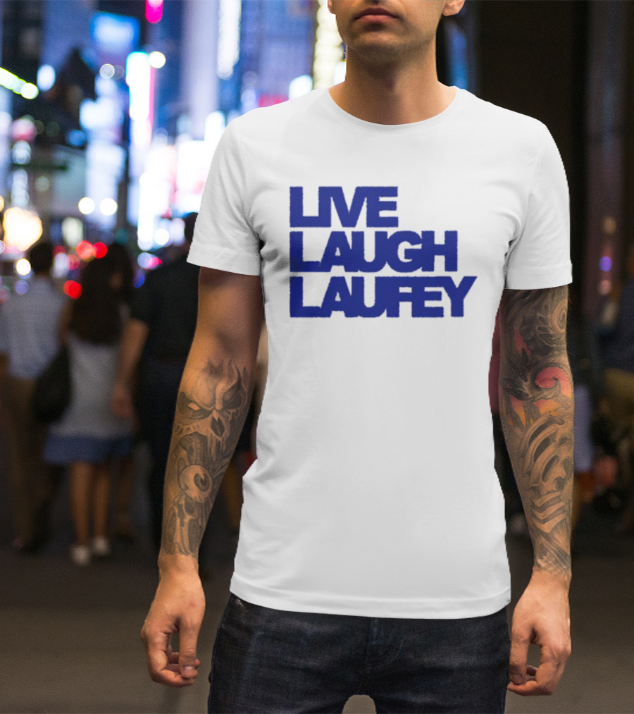 Laufeymusic Live Laugh Laufey Iconic Blue Text T-Shirt
