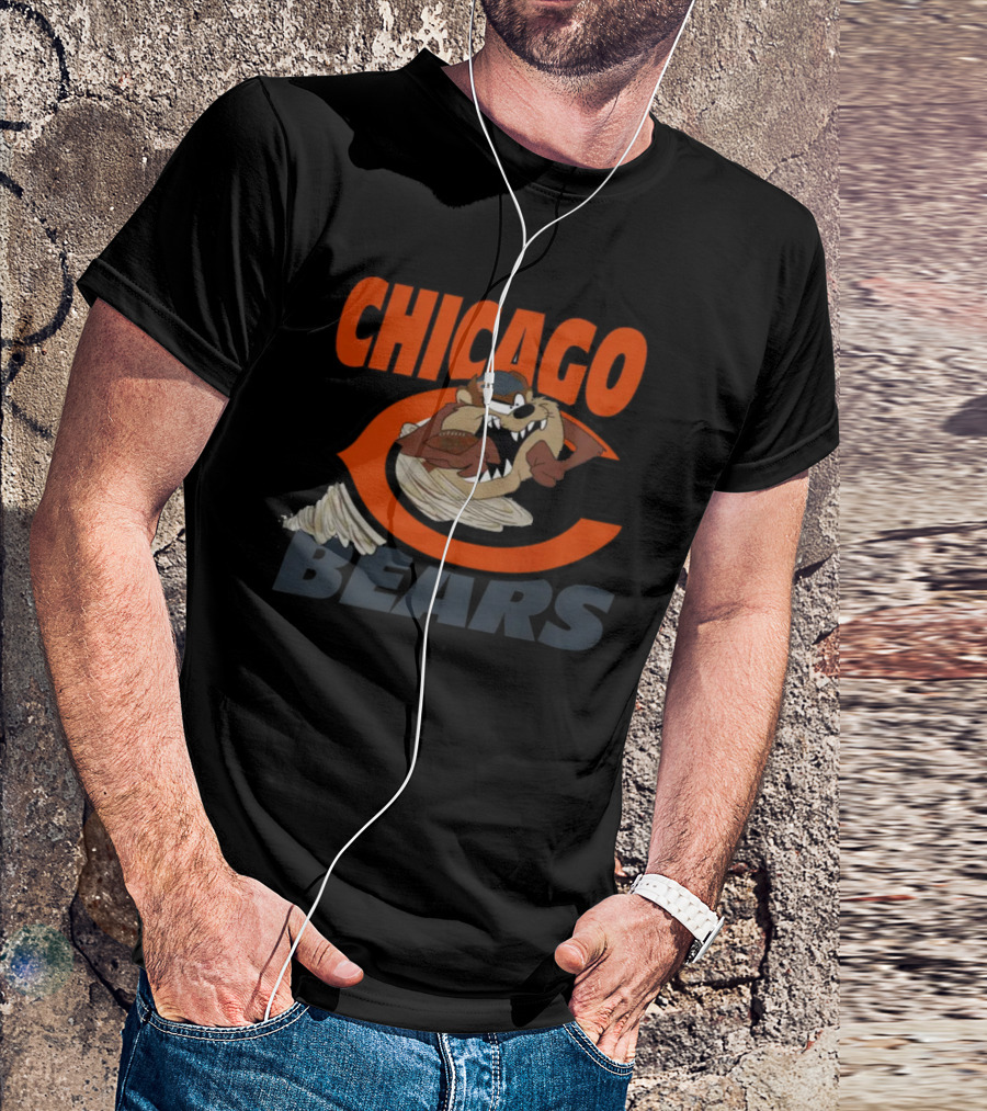 Chicago Bears Tazmanian Taz Devil Crossover T-Shirt
