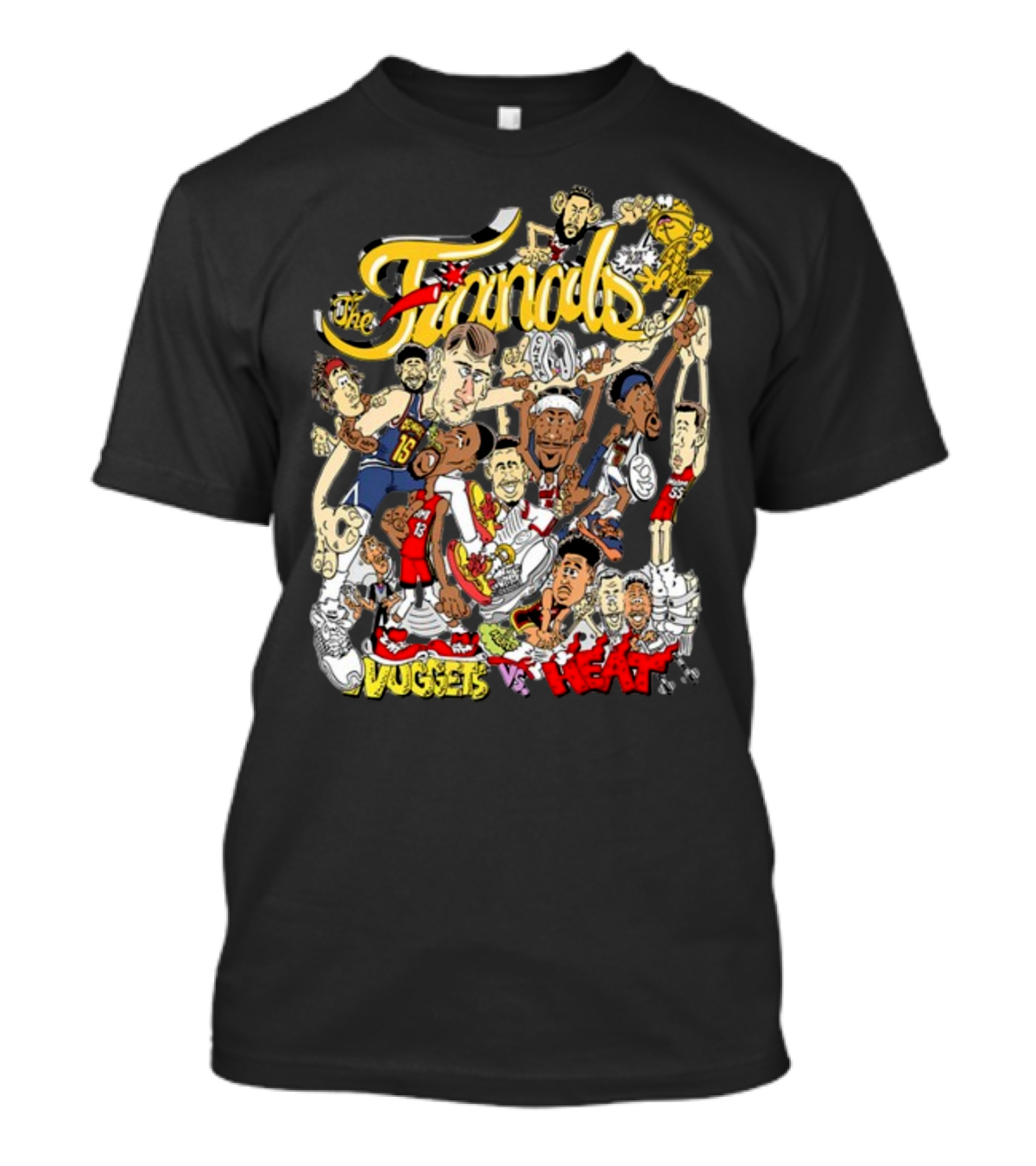 The Finals Nuggets Vs Heat Basketball Cartoon Characters T-Shirt