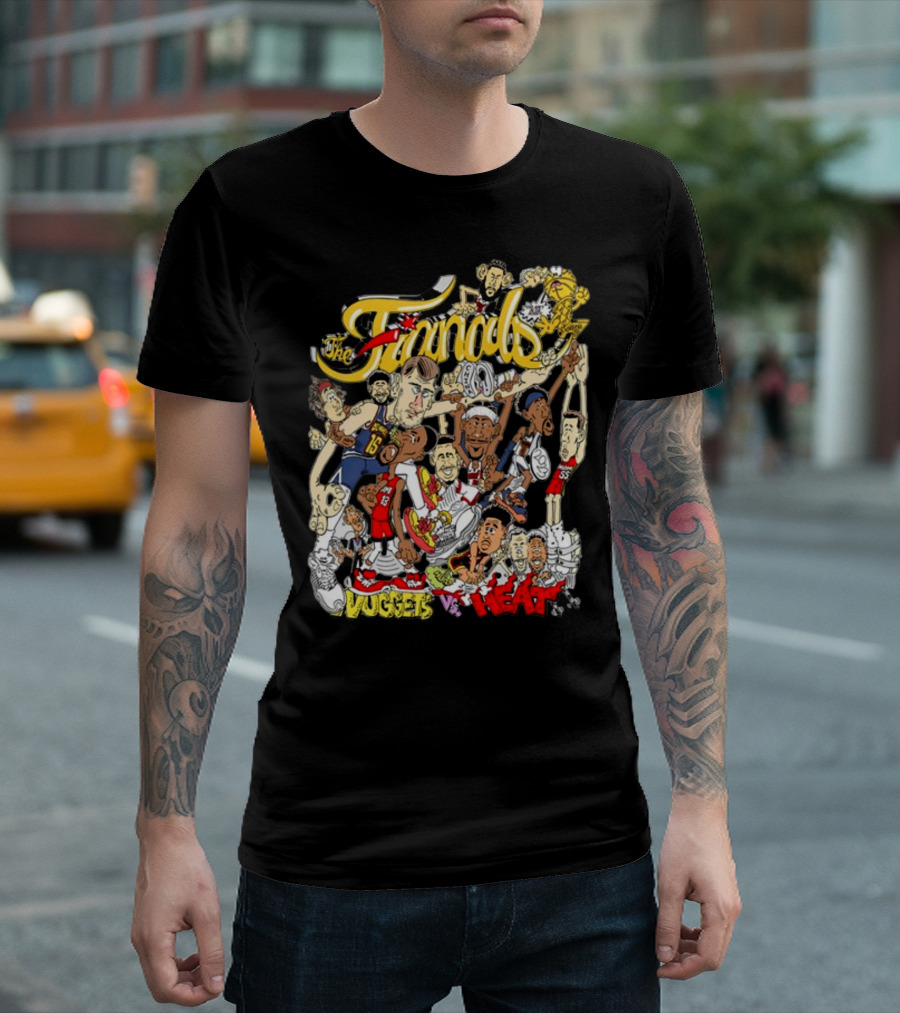 The Finals Nuggets Vs Heat Basketball Cartoon Characters T-Shirt