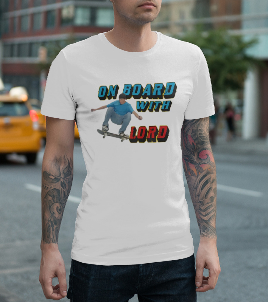 On Board With The Lord Skateboarding T-Shirt