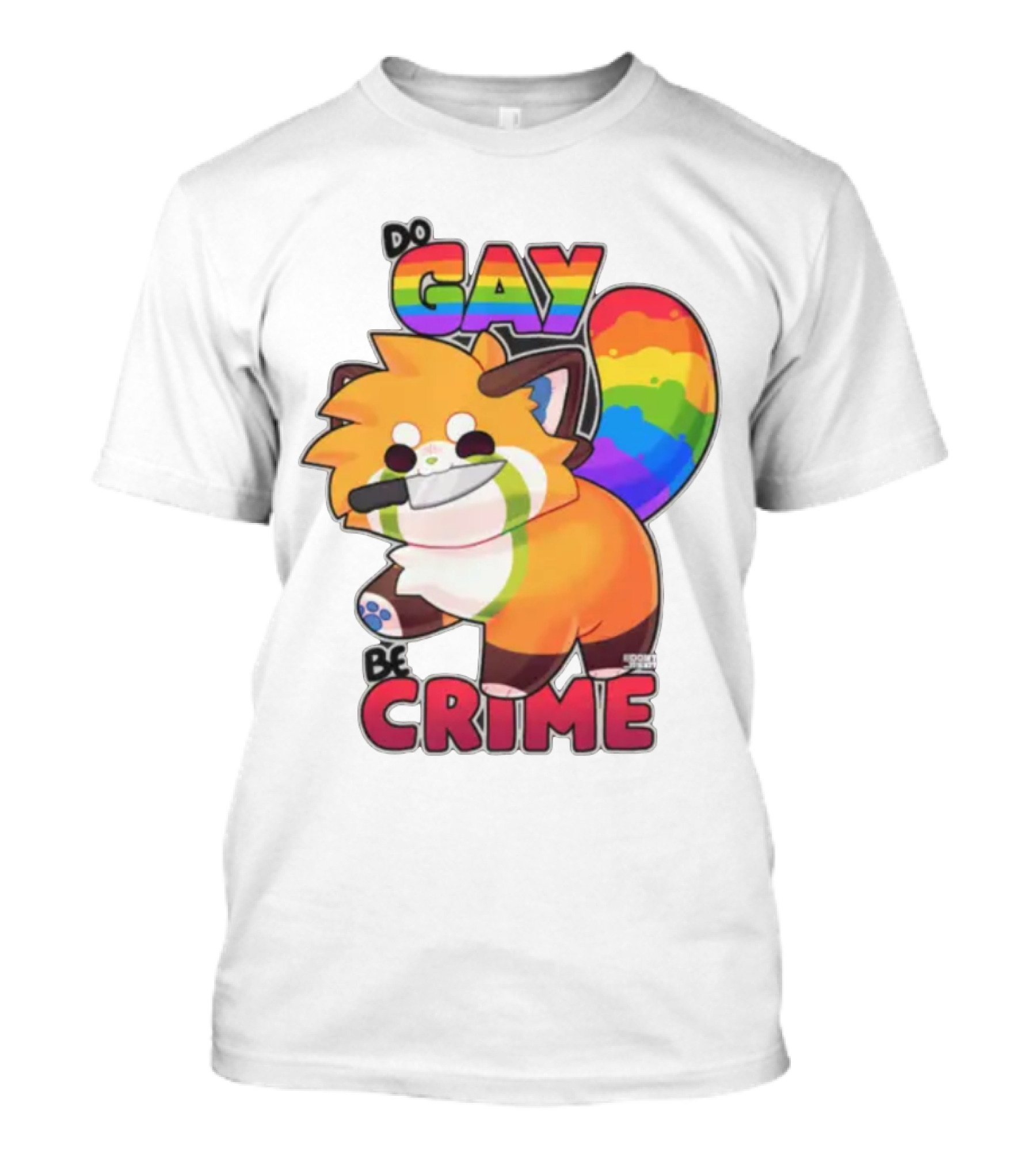 Do Gay Be Crime Rainbow Fox T-Shirt