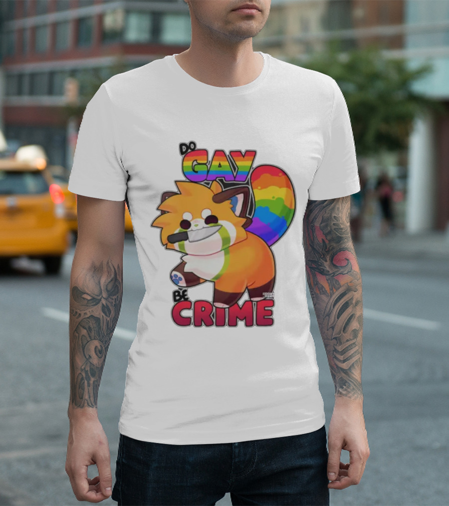 Do Gay Be Crime Rainbow Fox T-Shirt