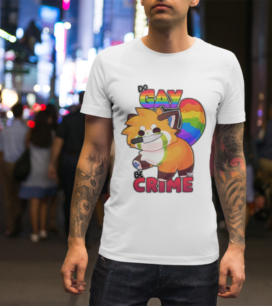 Do Gay Be Crime Rainbow Fox T-Shirt