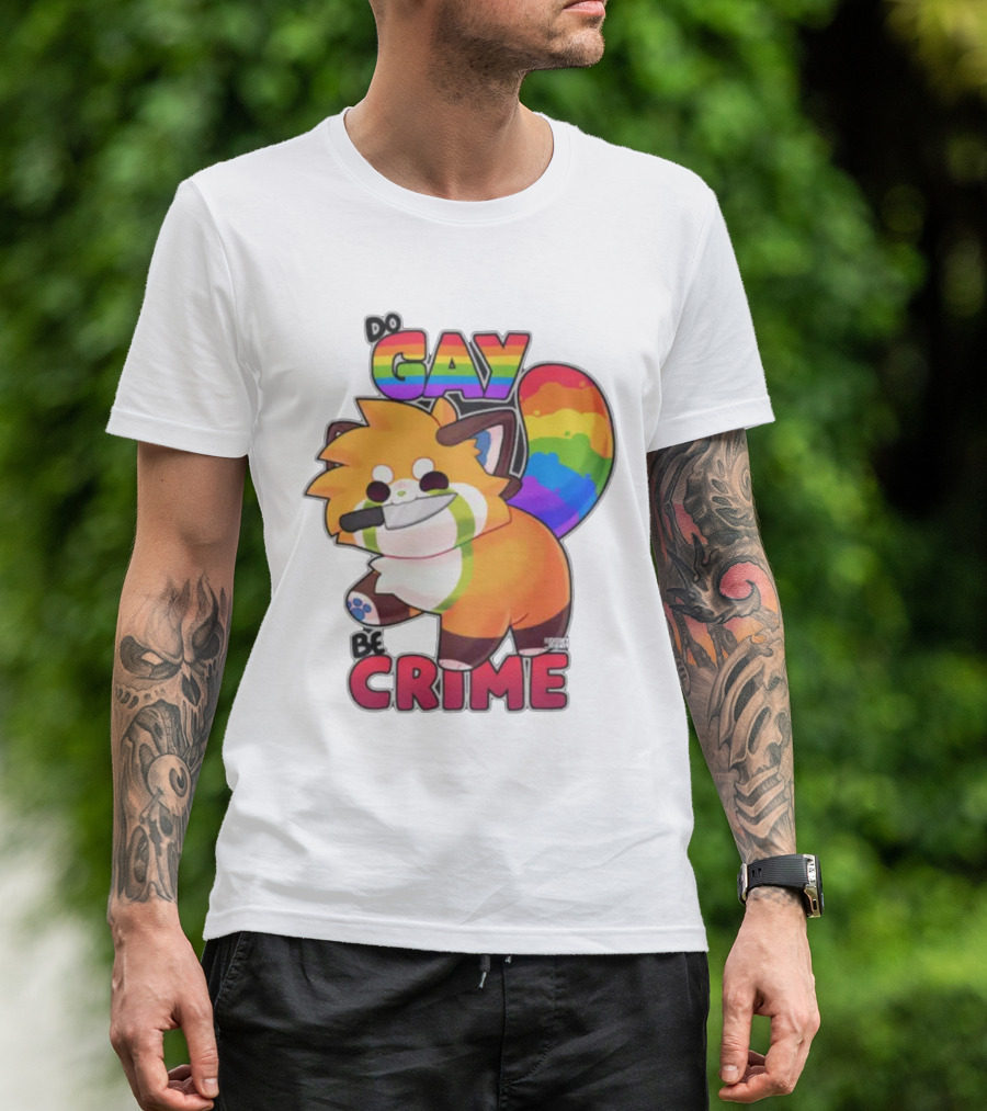 Do Gay Be Crime Rainbow Fox T-Shirt