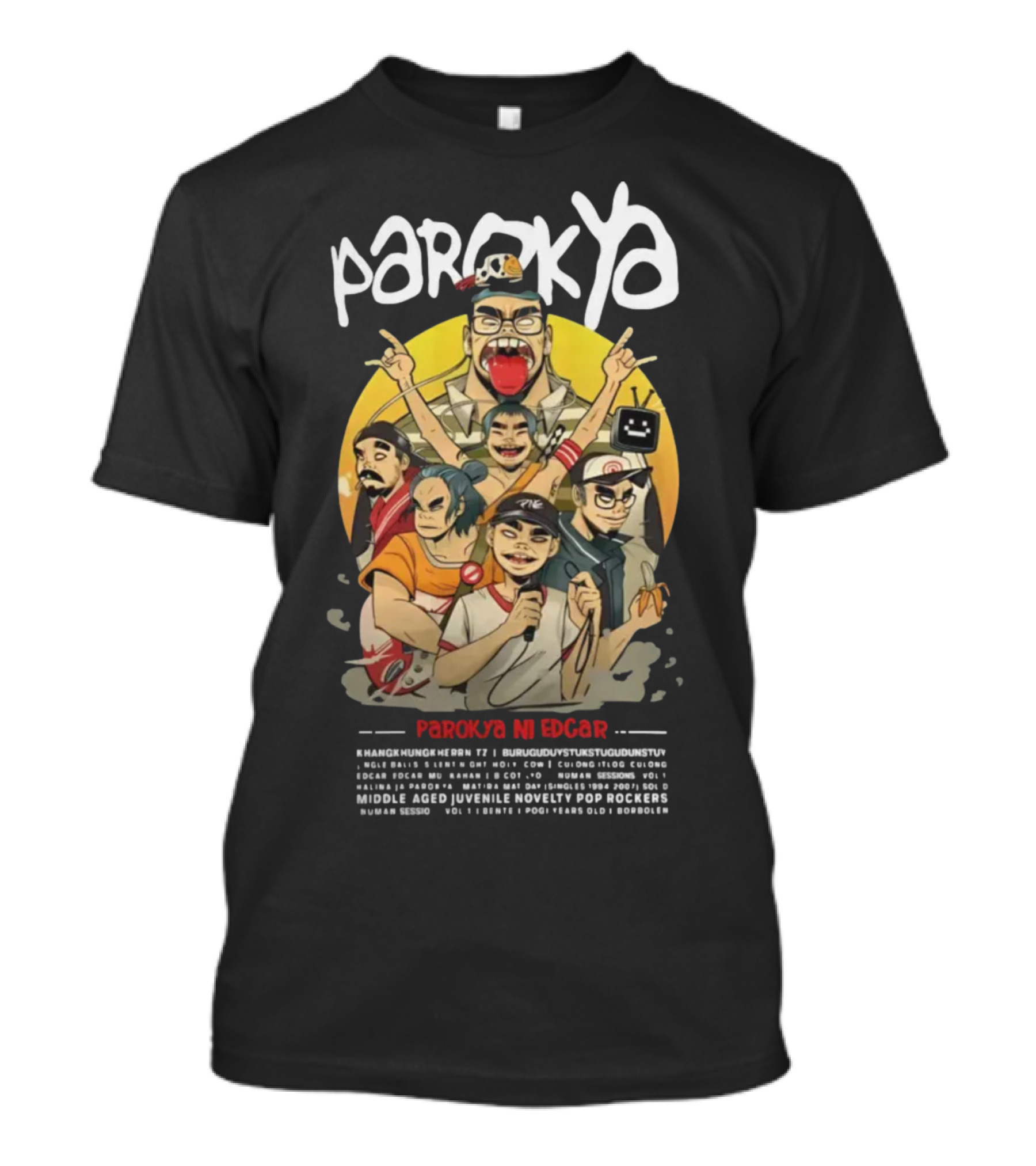Parokya Ni Edgar Hanggang Hanggang Middle Aged Juvenile Novelty Pop Rockers T-Shirt