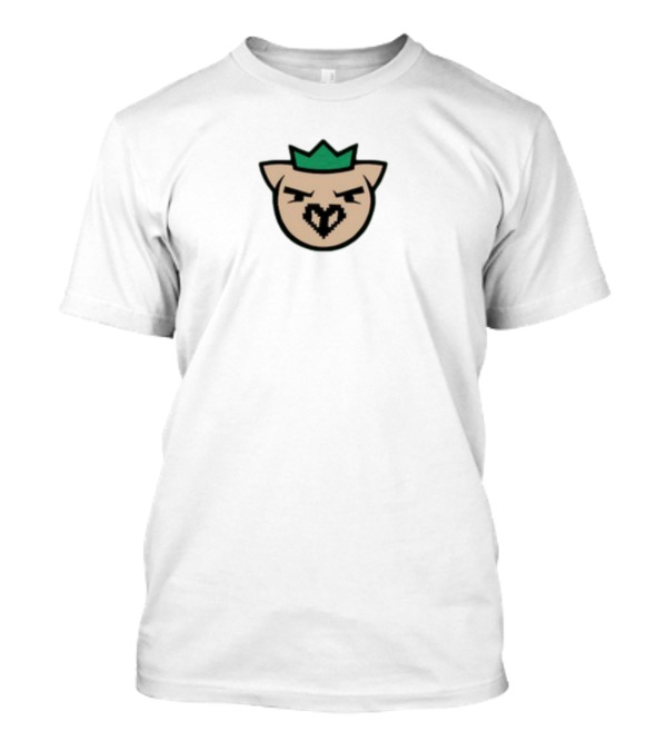 Agro Ph1lza Collaboration Green Crown Pixelated Pig T-Shirt