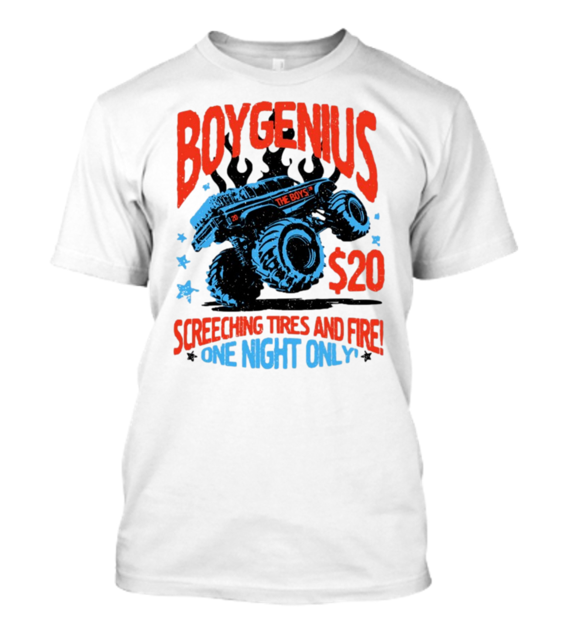 Boygenius The Boys Screeching Tires And Fire $20 One Night Only T-Shirt