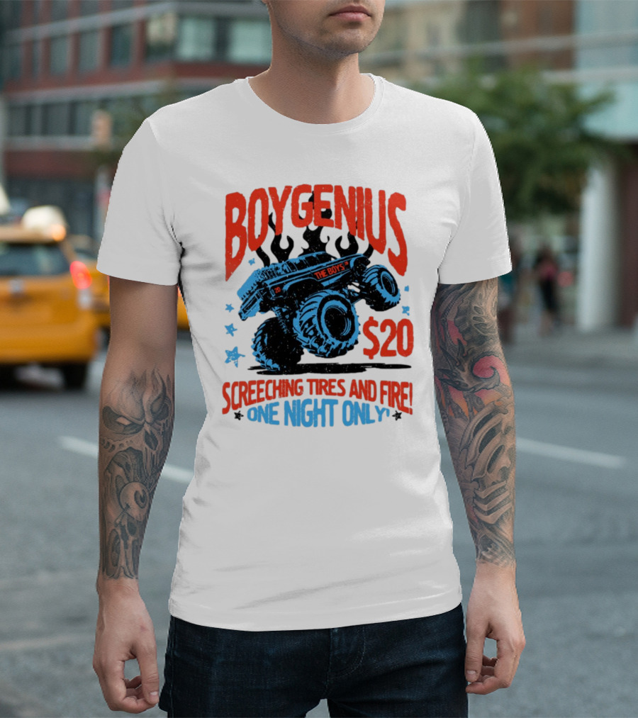 Boygenius The Boys Screeching Tires And Fire $20 One Night Only T-Shirt