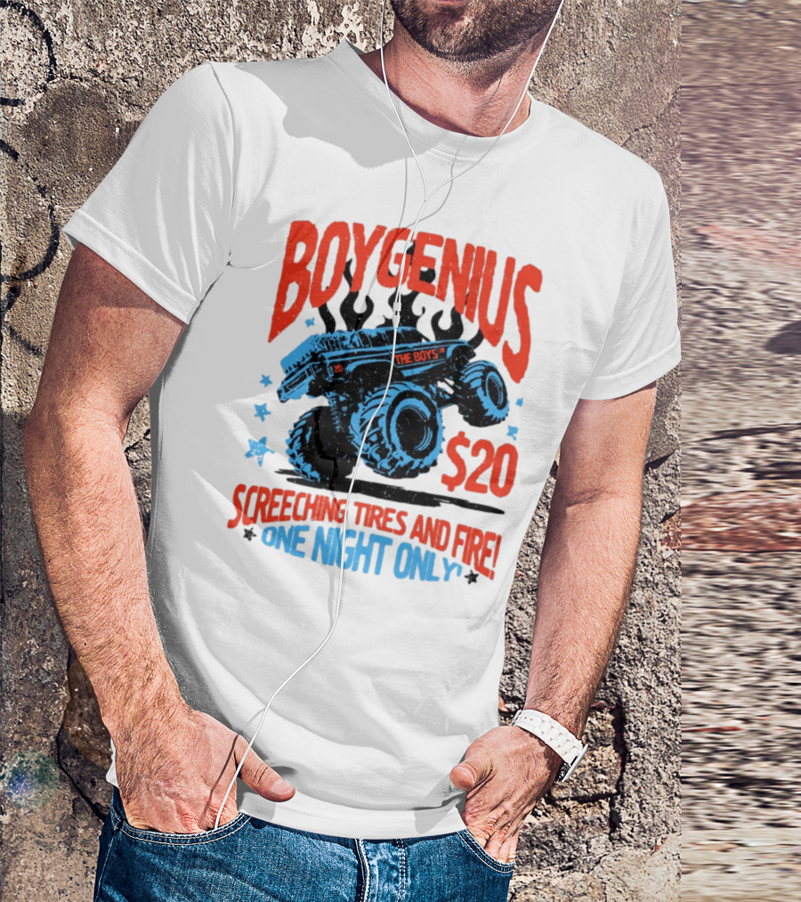 Boygenius The Boys Screeching Tires And Fire $20 One Night Only T-Shirt