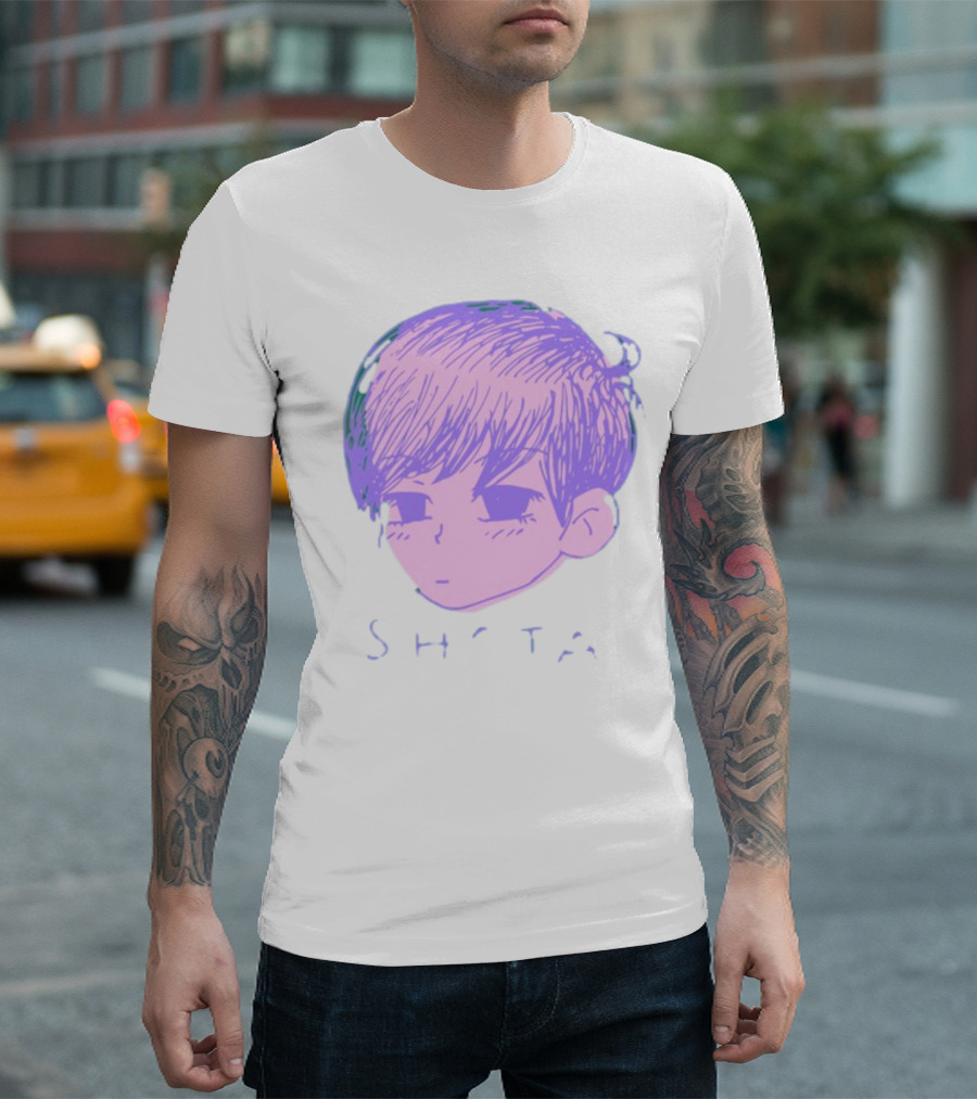 Omo Cat Shota Anime Style Purple Sketch T-Shirt