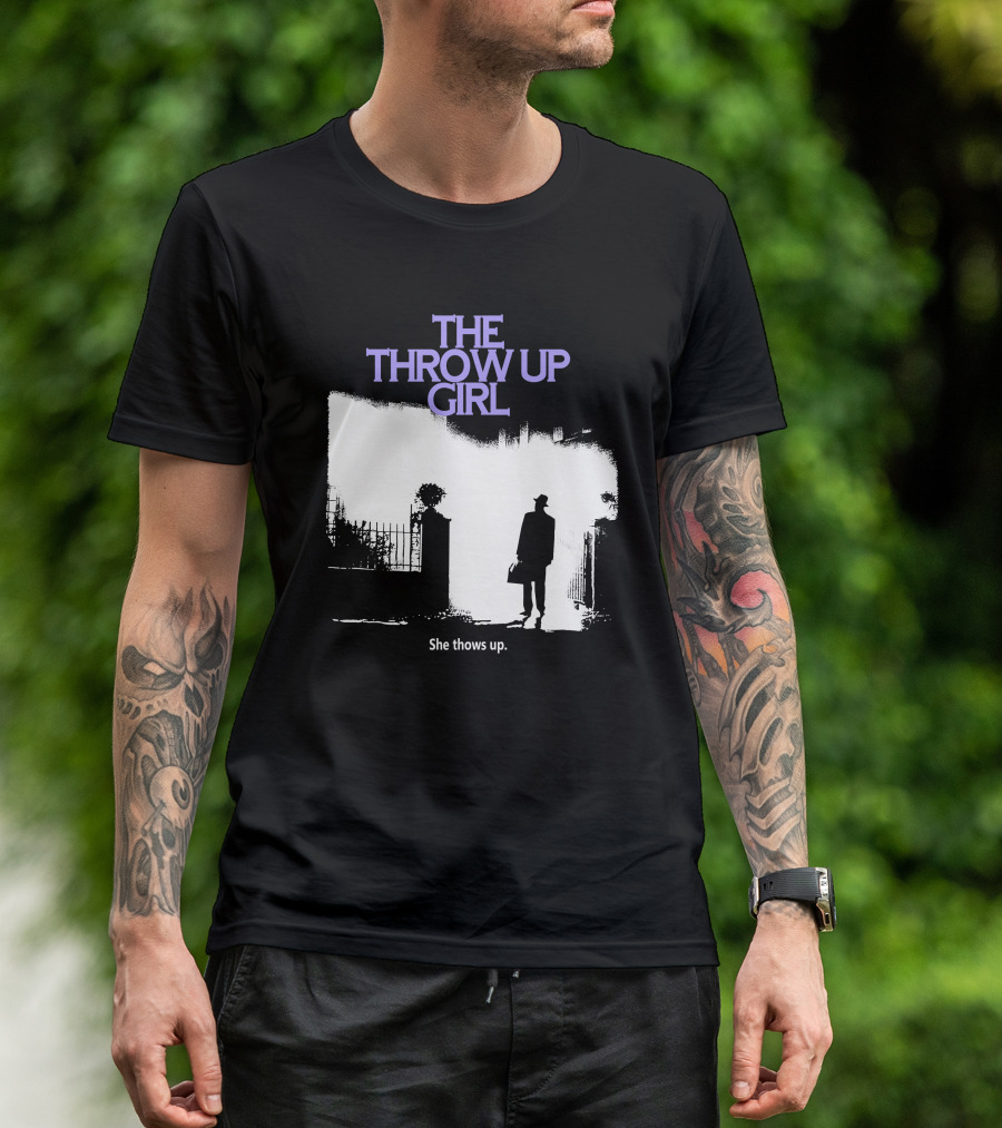 Alex Pardee The Throw Up Girl She Throws Up Mysterious Silhouette Scene T-Shirt
