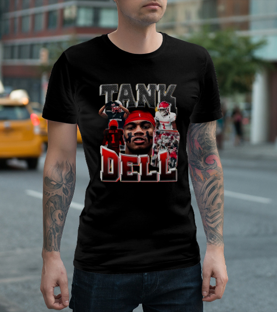 Bare Your Dreams with Tank Dell Football Action and Sports Spirit T-Shirt
