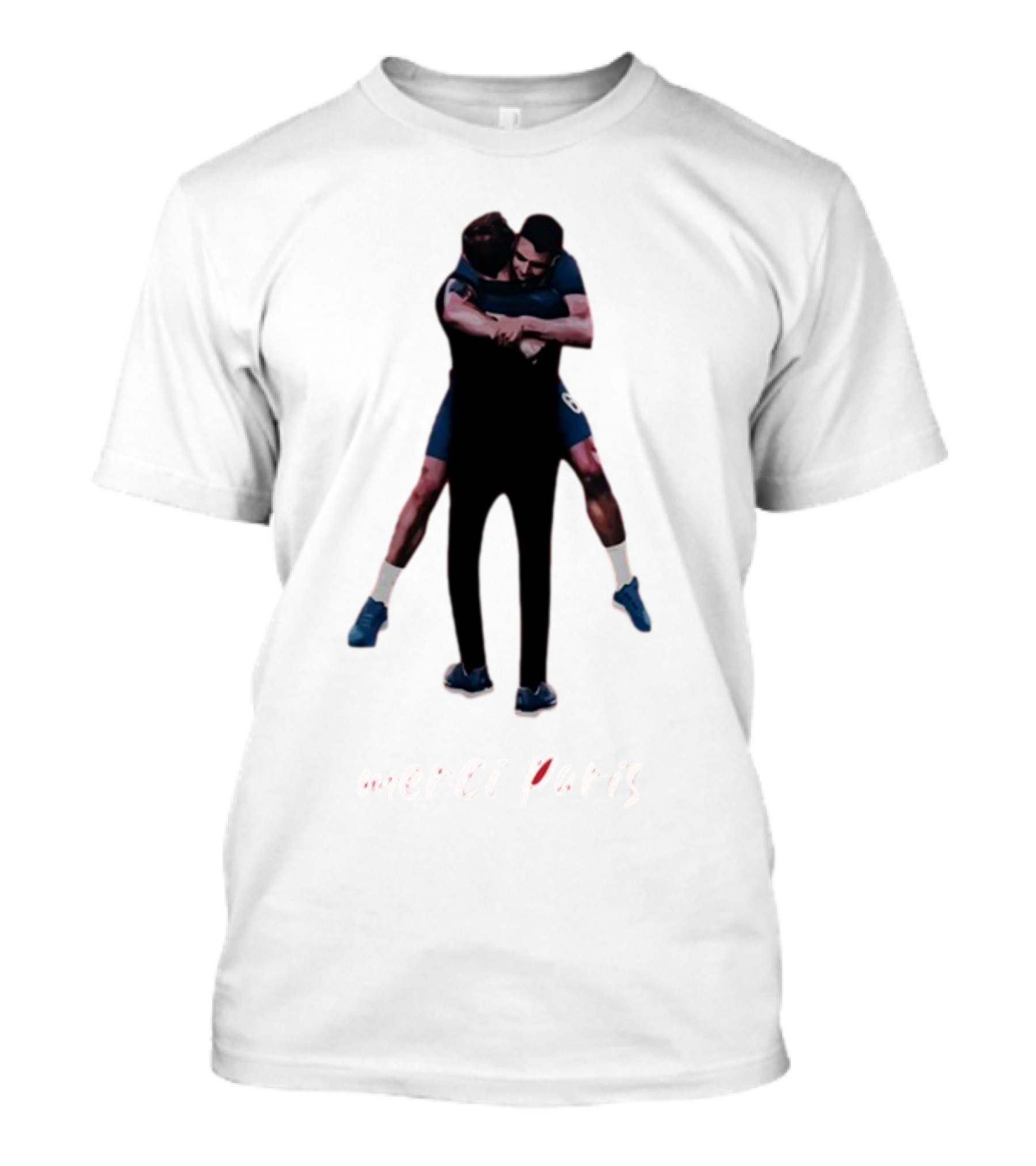 Merci Paris Soccer Celebration Hug T-Shirt