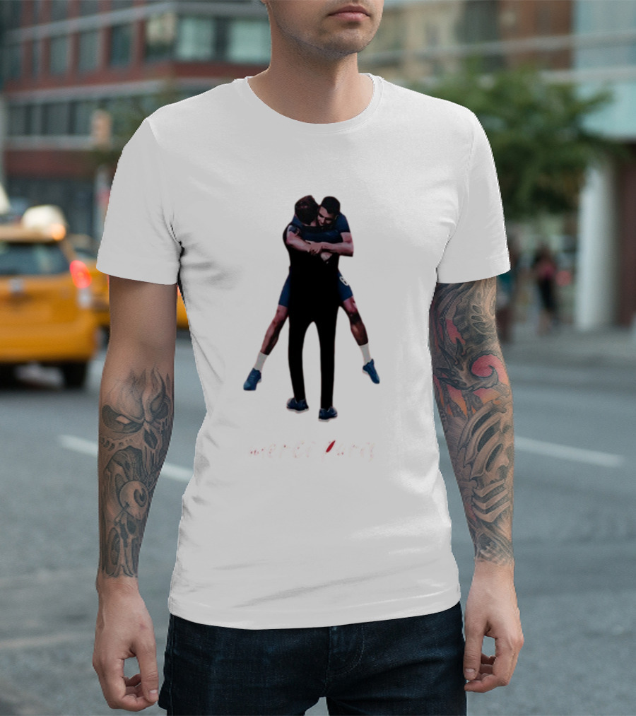 Merci Paris Soccer Celebration Hug T-Shirt