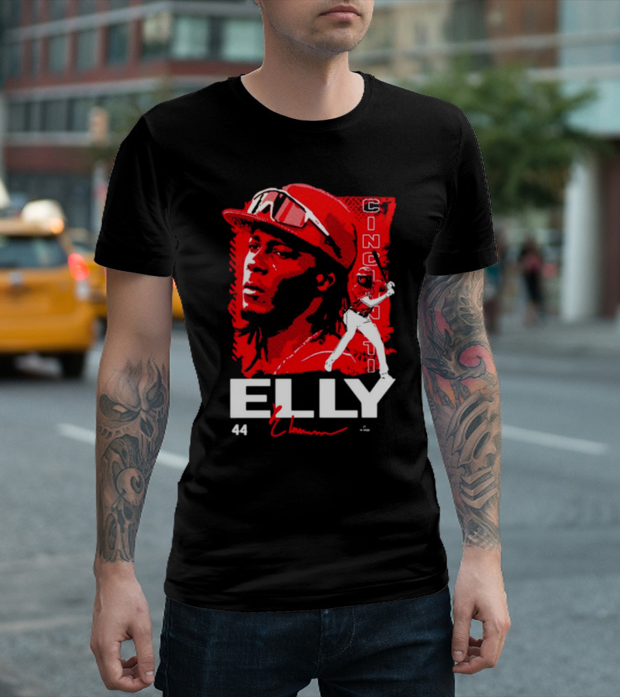 ELLY De La Cruz Cincinnati 44 Playmaker Baseball T-Shirt