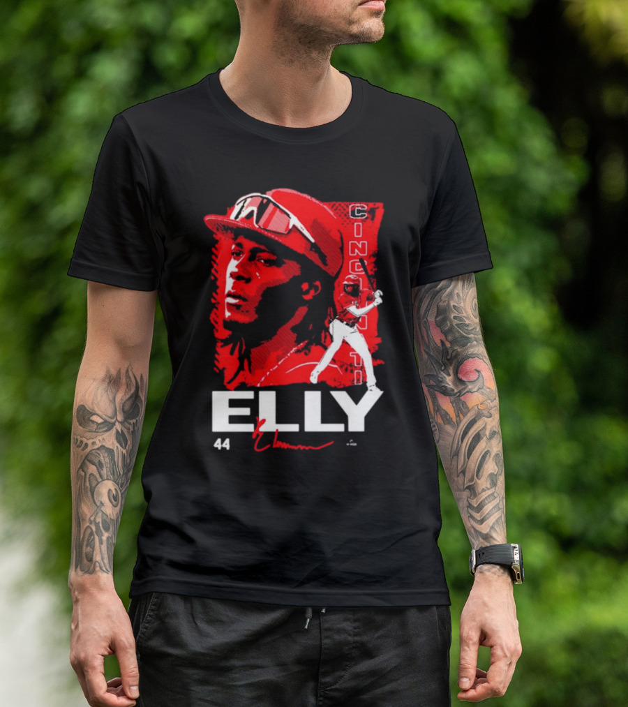 ELLY De La Cruz Cincinnati 44 Playmaker Baseball T-Shirt