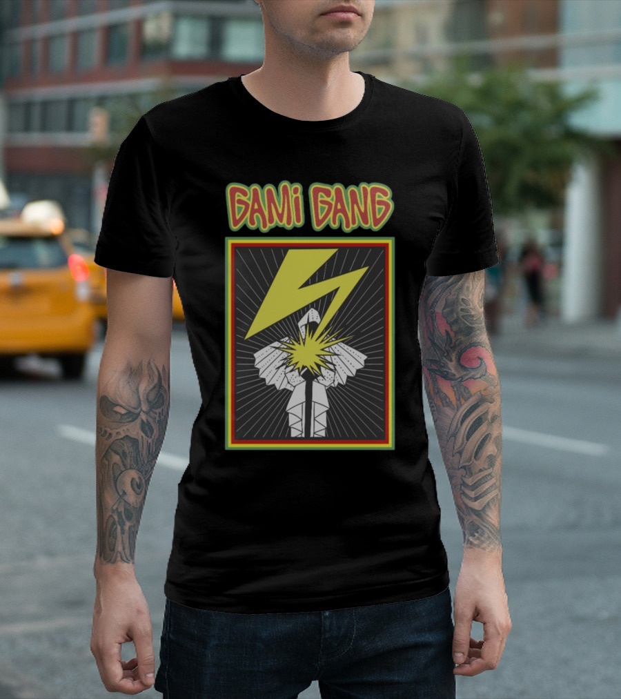 Gami Gang Origami Lightning Explosion Retro T-Shirt