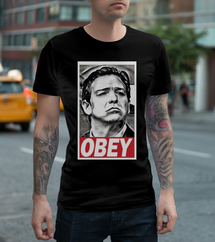 Never Desantis Obey Portrait T-Shirt