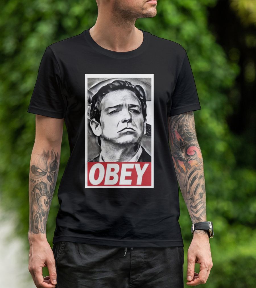 Never Desantis Obey Portrait T-Shirt