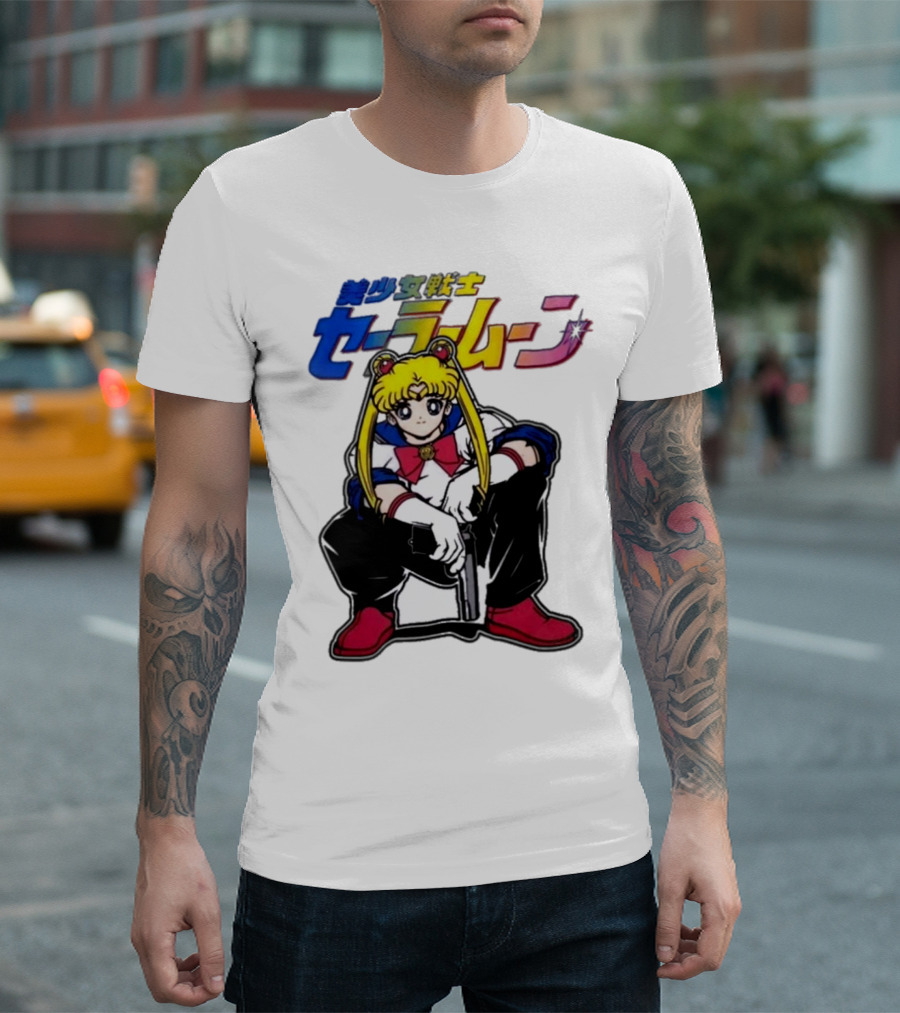 Bishoujo Senshi Sailor Moon with Gun T-Shirt