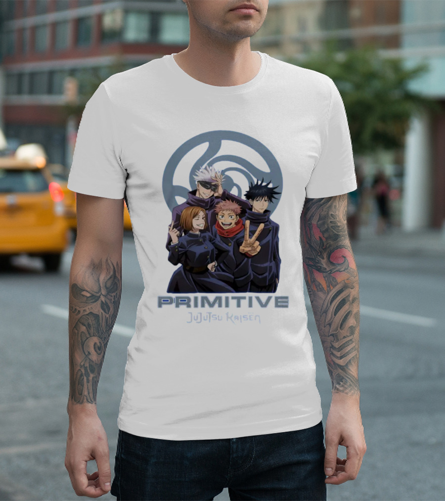 Primitive Jujutsu Kaisen Characters Group Pose T-Shirt