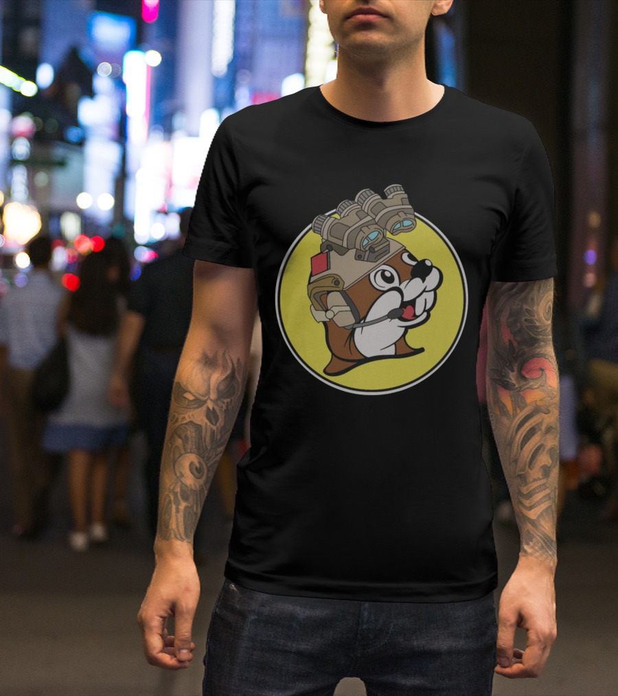 Fountainvalleypd Night Vision Beaver Tactical Headset T-Shirt