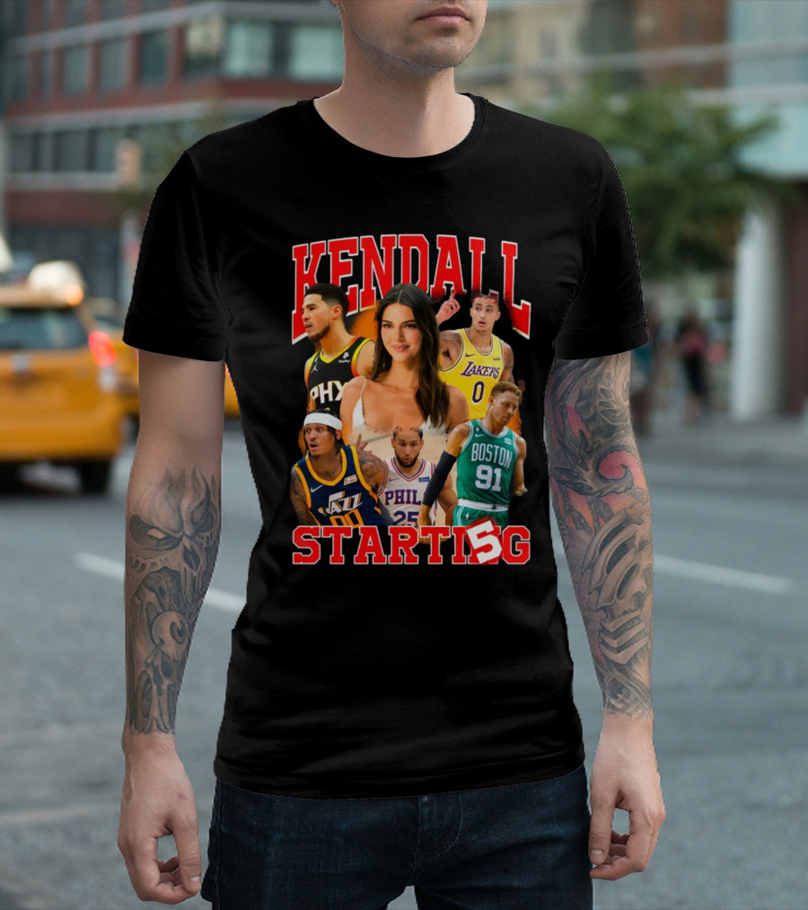 Kendall Starting 5 Phoenix Lakers Jazz Philly Boston T-Shirt