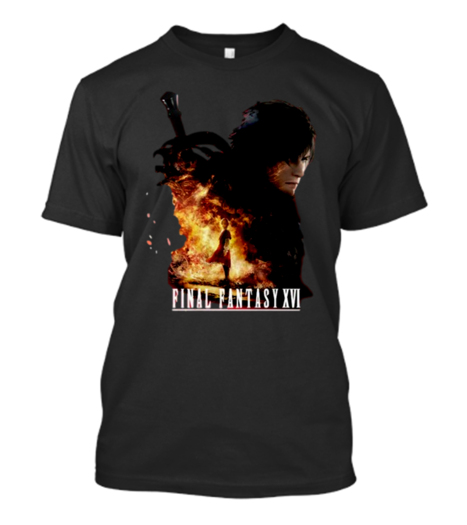 Ben Starr Final Fantasy XVI Fire Sword Character T-Shirt