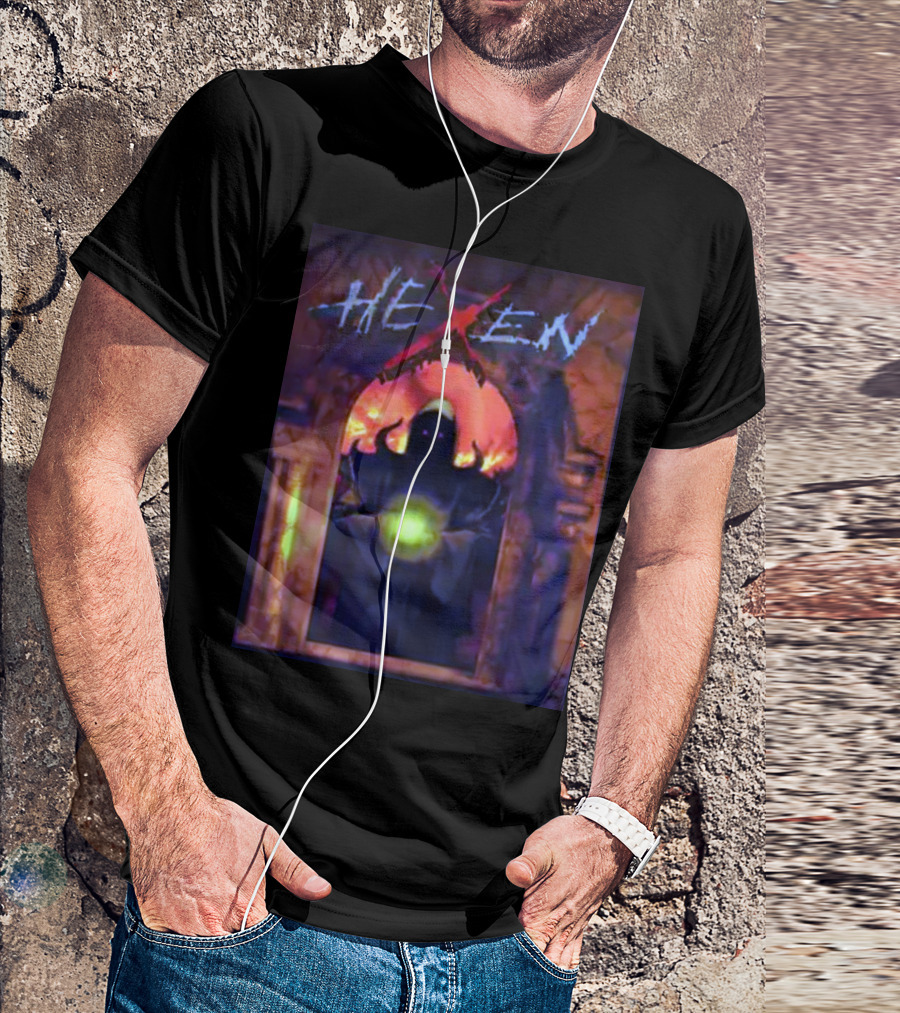 Hexen Mysterious Hooded Figure With Glowing Orb T-Shirt