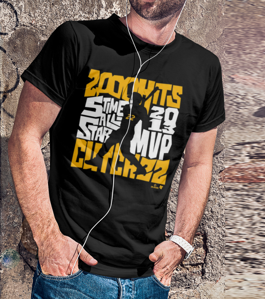Andrew McCutchen 200 Hits 5 Time All-Star 2013 MVP Pittsburgh Icon 22 T-Shirt