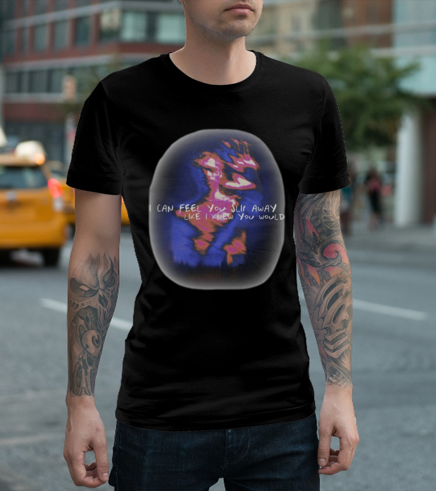 I Can Feel You Slip Away Like I Knew You Would Blurry Abstract Hand and Figure T-Shirt