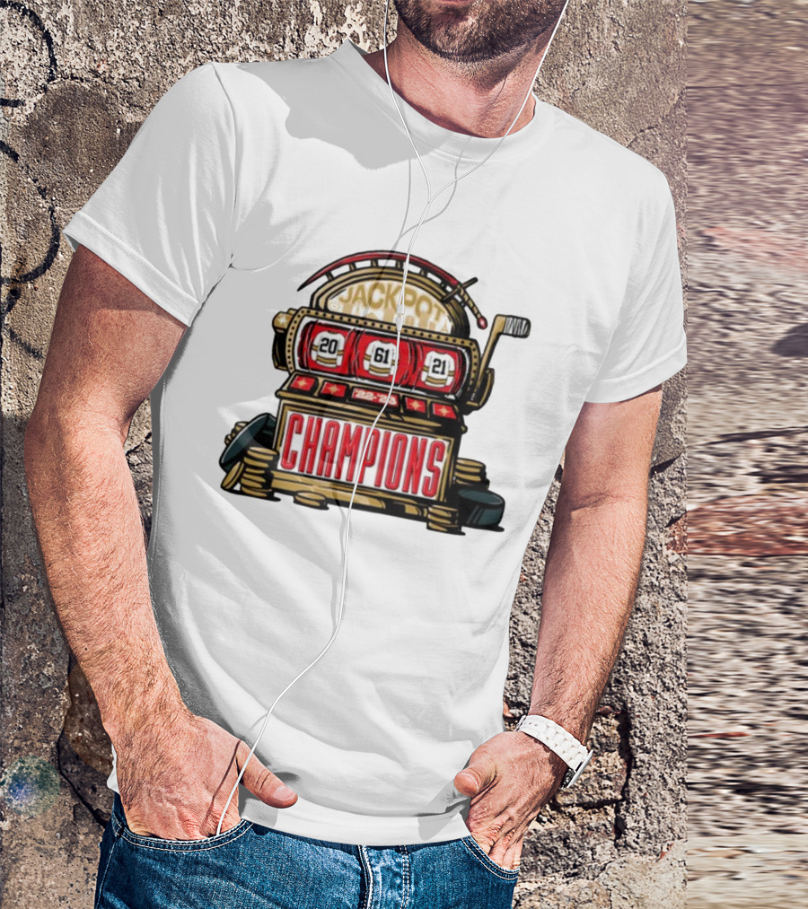Jackpot 20-61-21 Champions 22-23 Slot Machine Victory T-Shirt