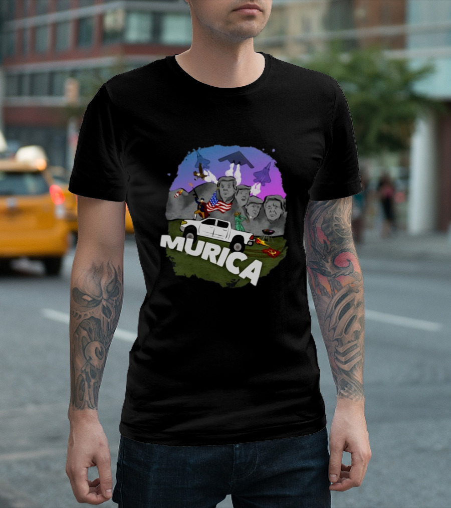 The Babylon Bee Murica Patriotic American Symbols And Landmarks T-Shirt