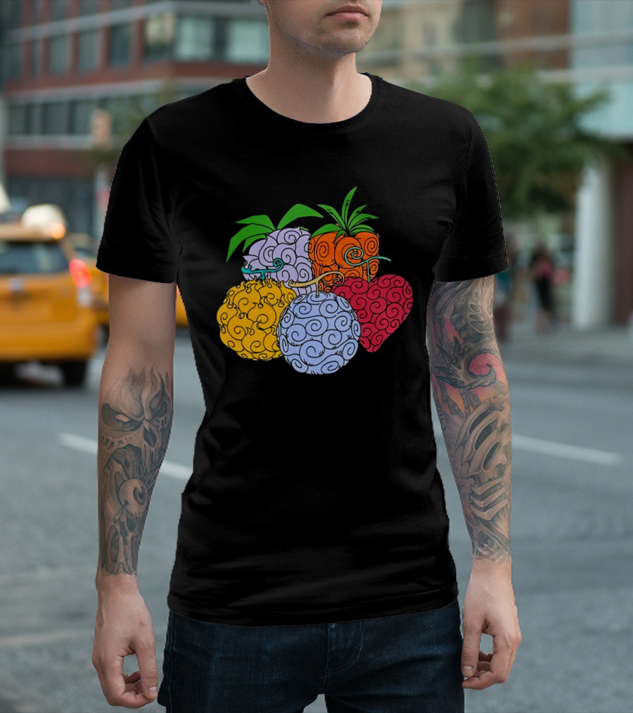 Crunchyroll One Piece Devil Fruits Colorful Collection T-Shirt