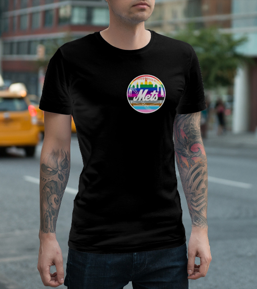 Tia Alex New York Mets Rainbow Pride T-Shirt