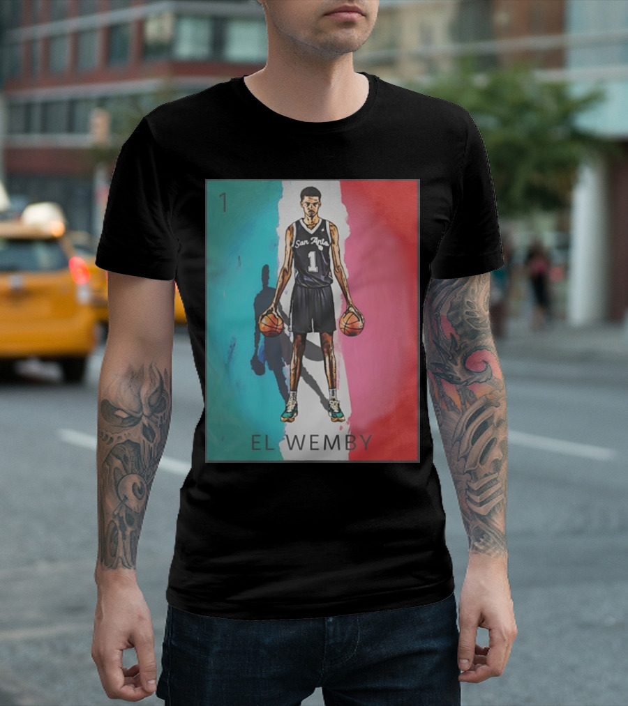 El Wemby San Antonio Number 1 Basketball Player T-Shirt